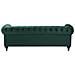 Divano Vintage A 3 Posti In Tessuto Verde Chesterfield - Foto miniatura 11