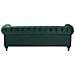 Divano Vintage A 3 Posti In Tessuto Verde Chesterfield - Foto miniatura 22