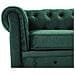Divano Vintage A 3 Posti In Tessuto Verde Chesterfield - Foto miniatura 23