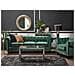 Divano Vintage A 3 Posti In Tessuto Verde Chesterfield - Foto miniatura 2