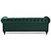 Divano Vintage A 3 Posti In Tessuto Verde Chesterfield - Foto miniatura 6