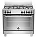 Cucina Elettrica AMN965EXV 5 Fuochi a Gas Forno Elettrico Classe A Dimensioni 90 x 60 cm Colore Inox Serie Americana - Foto miniatura 1