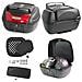 Bauletto Moto Scooter Baule Valigia Rigida Touring Universale Porta Pacchi Nero - Foto miniatura 1