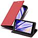 Custodia Compatibile Con Wiko Robby In Rosso Mela - Coperchio Protettiva Con Chiusura Magnetica, Funzione Stand E Tasca Per Le Carte - Foto miniatura 1