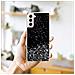 Custodia Compatibile Con Samsung Galaxy S21 Plus In Nero Con Glitter - Coperchio Protettivo In Silicone Tpu Flessibile Con Glitter Scintillanti - Foto miniatura 8