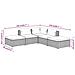 Set Divani da Giardino 5 pz con Cuscini in Polyrattan Nero - Foto miniatura 5