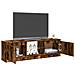 Mobile Porta TV con Luci LED Rovere Fumo 120x30x35,5 cm - Foto miniatura 3