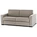 Divano Letto Alexis, Divano A 2 Posti Large, 100% Made In Italy, Sofà Soggiorno Con Apertura Girevole, In Tessuto Imbottito, Con Braccioli Standard, Cm 200x95h90, Tortora - Foto miniatura 2