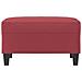 Poggiapiedi Rosso Vino 70x55x41 Cm In Similpelle - Foto miniatura 3