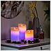 Candele A Led Multicolor Effetto Fiamma Con Telecomando Lendles 3 Unità - Foto miniatura 1