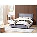 Letto Matrimoniale Con Contenitore Velluto Grigio Scuro 140 X 200 Cm Rouen - Foto miniatura 1