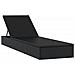 Lettino Prendisole 1 Pz Con Tavolino Nero In Polyrattan - Foto miniatura 6