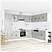 Set Mobili Da Cucina 14 Pz Lucca Grigio Cemento In Truciolato - Foto miniatura 3