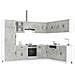 Set Mobili Da Cucina 14 Pz Lucca Grigio Cemento In Truciolato - Foto miniatura 1