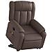 Poltrona Alzapersona Elettrica Reclinabile Marrone Similpelle - Foto miniatura 3