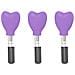 Nuovo Set Di Coperture Protettive Per Pennelli Da Trucco A Forma Di Cuore Purple - Foto miniatura 1
