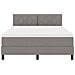 Letto con Rete a Molle con Materasso & LED Tortora 140x200 cm Tessuto - Foto miniatura 8