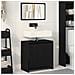 Mobile da Bagno  con Specchio in Rovere Nero 60x33x61 cm in Legno Ingegnerizzato - Foto miniatura 2