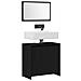 Mobile da Bagno  con Specchio in Rovere Nero 60x33x61 cm in Legno Ingegnerizzato - Foto miniatura 3