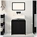 Mobile da Bagno  con Specchio in Rovere Nero 60x33x61 cm in Legno Ingegnerizzato - Foto miniatura 4
