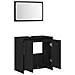 Mobile da Bagno  con Specchio in Rovere Nero 60x33x61 cm in Legno Ingegnerizzato - Foto miniatura 5