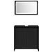 Mobile da Bagno  con Specchio in Rovere Nero 60x33x61 cm in Legno Ingegnerizzato - Foto miniatura 7