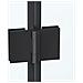 Box Doccia Angolare 90x80 Cm Porta A Soffietto + Fisso H200 Cm Cristallo 6 Mm Profilo Nero Opaco Zaira - Foto miniatura 5