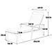 Mobili Da Salotto Con Chaise Longue, Con Cuscino In Cotone Impermeabile Blu, Reclinabile Regolabile, Alluminio Resistente Alla Ruggine (1 Pz) - Foto miniatura 2