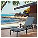 Mobili Da Salotto Con Chaise Longue, Con Cuscino In Cotone Impermeabile Blu, Reclinabile Regolabile, Alluminio Resistente Alla Ruggine (1 Pz) - Foto miniatura 1
