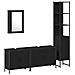 Set di mobili per il bagno 4 pcs Nero 33 x 33 x 185.5 cm - Foto miniatura 1
