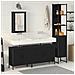 Set di mobili per il bagno 4 pcs Nero 33 x 33 x 185.5 cm - Foto miniatura 2