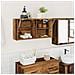 Mobile da Bagno Legno Antico 80x25x40 cm in Truciolato - Foto miniatura 2