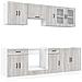 Set Mobili da Cucina 8 pz Kalmar Grigio Sonoma in Truciolato - Foto miniatura 1
