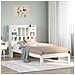 Letto Libreria senza Materasso Bianca 90x200 cm Legno di Pino - Foto miniatura 2