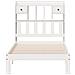Letto Libreria senza Materasso Bianca 90x200 cm Legno di Pino - Foto miniatura 4