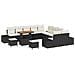 Set Divano da Giardino con cuscino 13 pcs Nero Poly Rattan - Foto miniatura 1