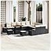 Set Divano da Giardino con cuscino 13 pcs Nero Poly Rattan - Foto miniatura 2