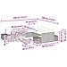 Set Divano da Giardino con cuscino 13 pcs Nero Poly Rattan - Foto miniatura 9