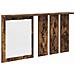 Appendiabiti a muro con lo scaffale Rovere fumo 85 x 10 x 45 cm - Foto miniatura 1