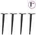 Gambe per Tavolino da Caffè Forma Conica 4 pz Antracite 42-43 cm Acciaio - Foto miniatura 3