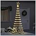 Albero di Natale LED Bianco caldo 100 x 100 x 250 cm Metallo - Foto miniatura 2