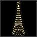 Albero di Natale LED Bianco caldo 100 x 100 x 250 cm Metallo - Foto miniatura 4