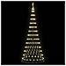 Albero di Natale LED Bianco caldo 100 x 100 x 250 cm Metallo - Foto miniatura 5