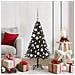 Albero di Natale con 150 LED con supporto Nero 120 cm PVC - Foto miniatura 2