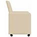 Sedie da Pranzo con Ruote 2 pcs Crema 57 x 66 x 94 cm Tessuto - Foto miniatura 5