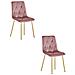 Sedia TYRA - Elegante design rivestito in velluto rosa x 2 - Foto miniatura 1