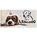 115x95 cm KINGDOG Cuccia per cani impermeabile personalizzabile Ossa nere - Foto miniatura 8