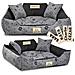 115x95 cm KINGDOG Cuccia per cani impermeabile personalizzabile Ossa nere - Foto miniatura 1