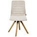 Set Di 2 Sedie Da Pranzo Rox Tessuto Beige Chiaro - Foto miniatura 4