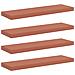 Scaffale da parete 4 pcs Rosso 80 x 23,5 x 4 cm - Foto miniatura 1